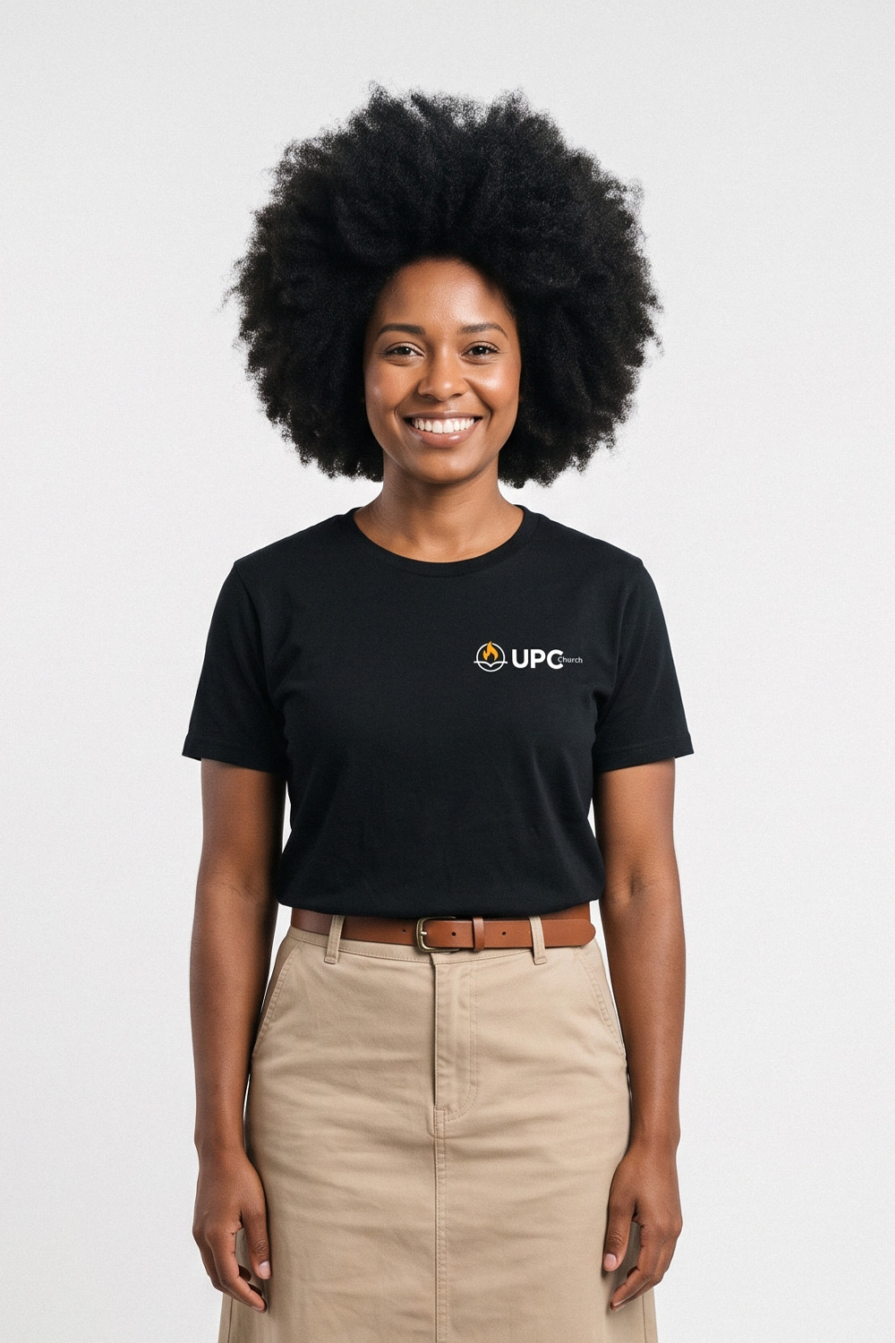 Camisa Baby Look PV Preta ADUPC