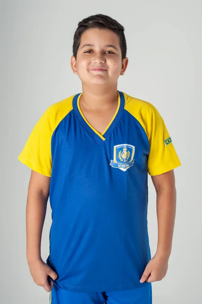 EG – Camisa com Manga Elementary II Azul Royal Escola Gênesis